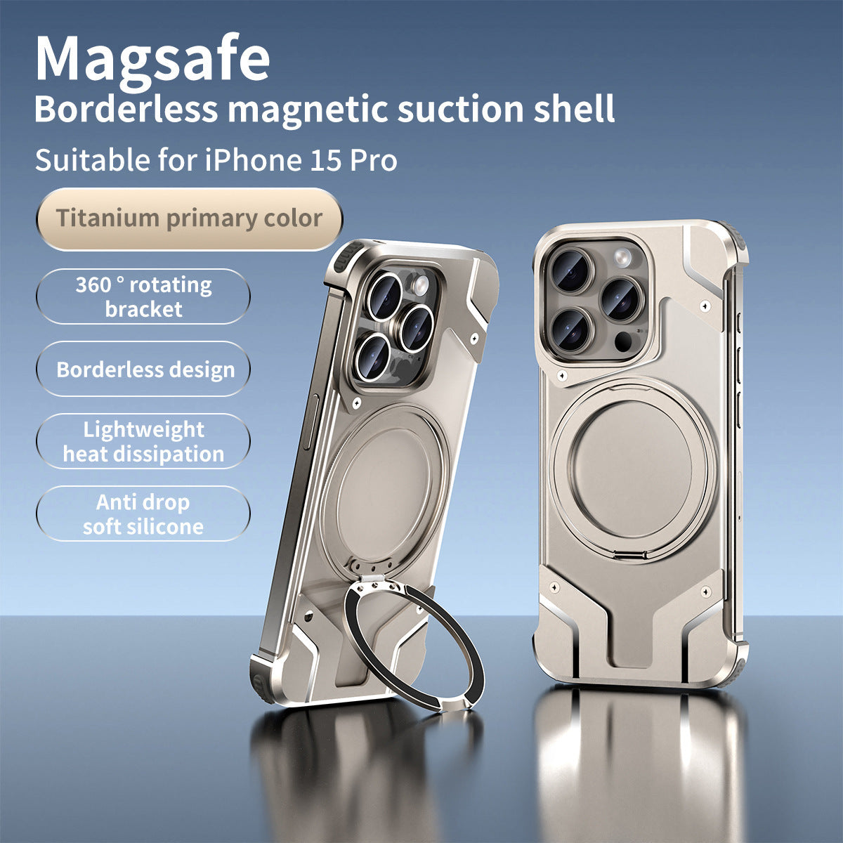 Magnetic Phone Case Metal Drop-resistant Protective Cover