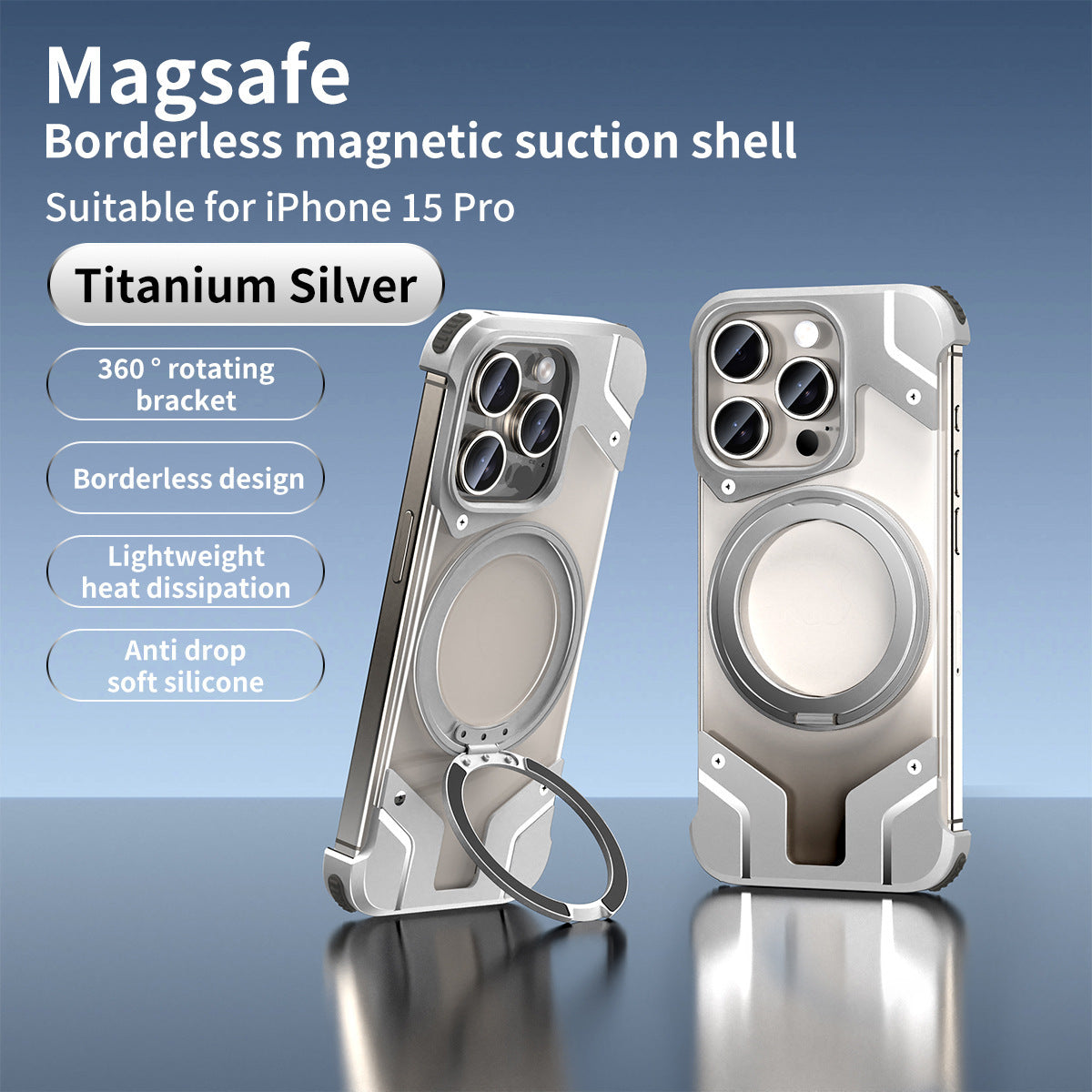 Magnetic Phone Case Metal Drop-resistant Protective Cover