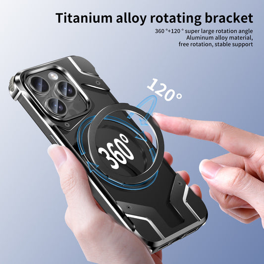 Magnetic Phone Case Metal Drop-resistant Protective Cover
